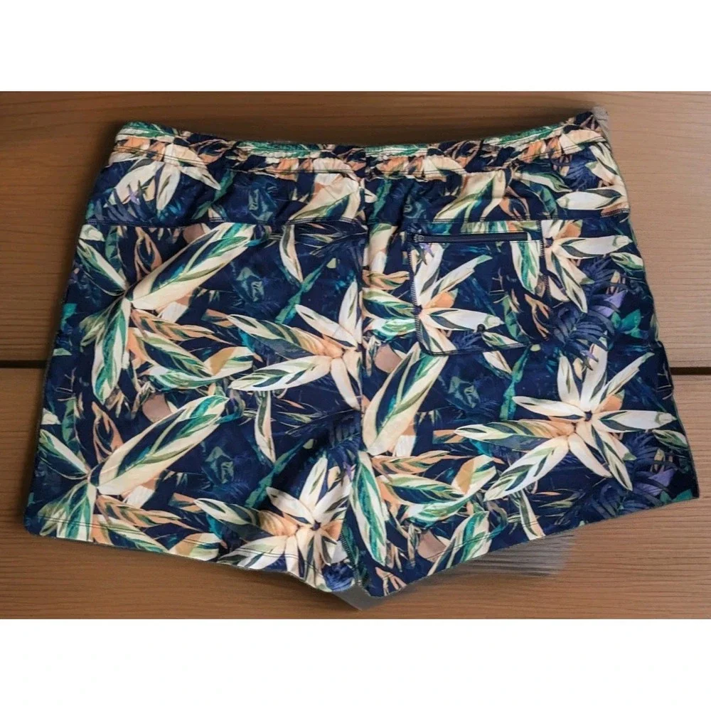 All In Motion Men's 3XL Shorts Hybrid Swim Trunks‎ Big Man Navy Blue Tropical